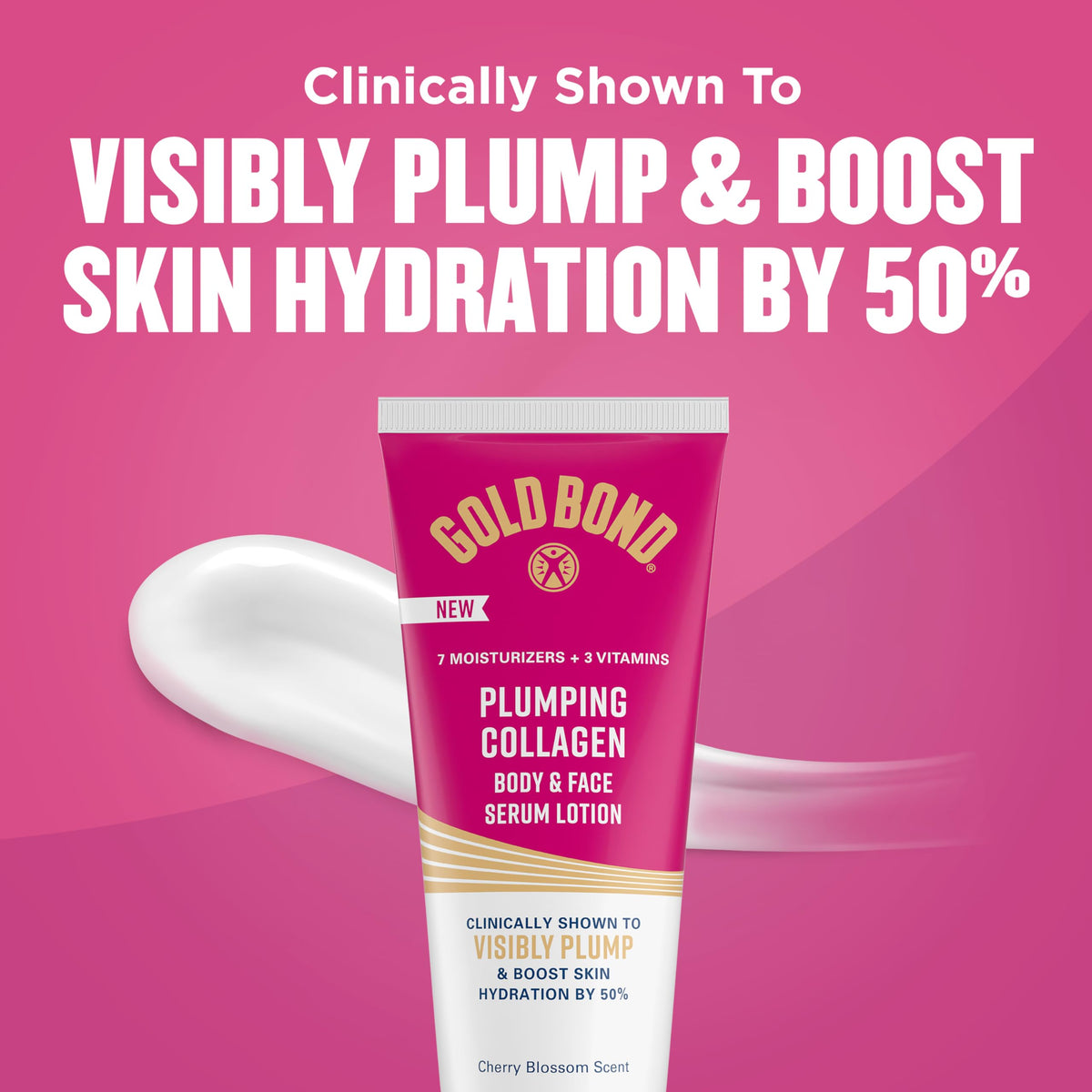 Gold Bond Plumping Collagen Body & Face Serum Lotion, Hydrating Moisturizer Gold Bond