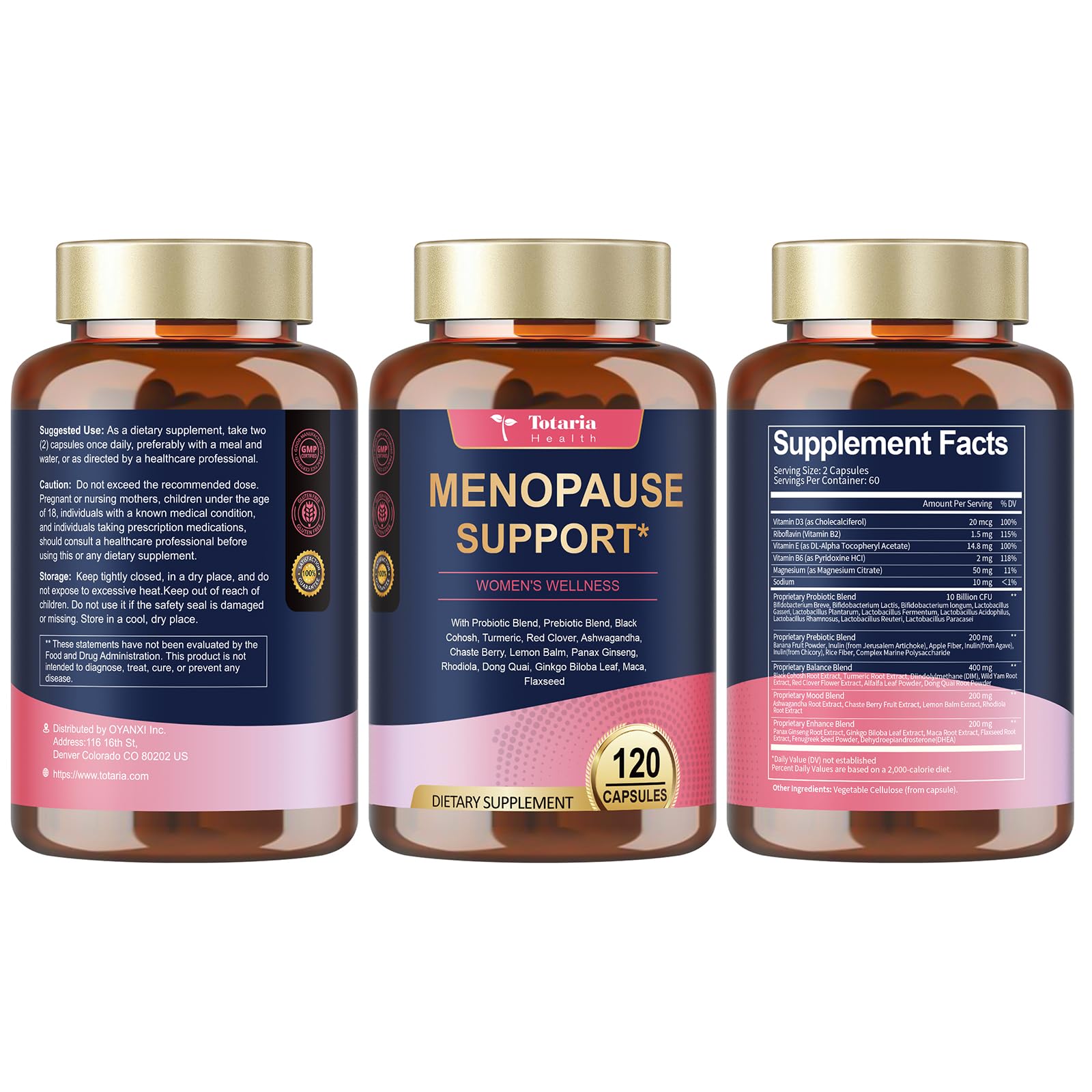 40-in-1 Menopause Supplements for Women, Multibenefit & Complete Black Cohosh for Hot Flashes, Night Sweats & Hormone Balance, w/ Probiotics, DIM, Vitex, Dong Quai, Red Clover and More, 120 Vegan Caps Totaria buy australia supplements