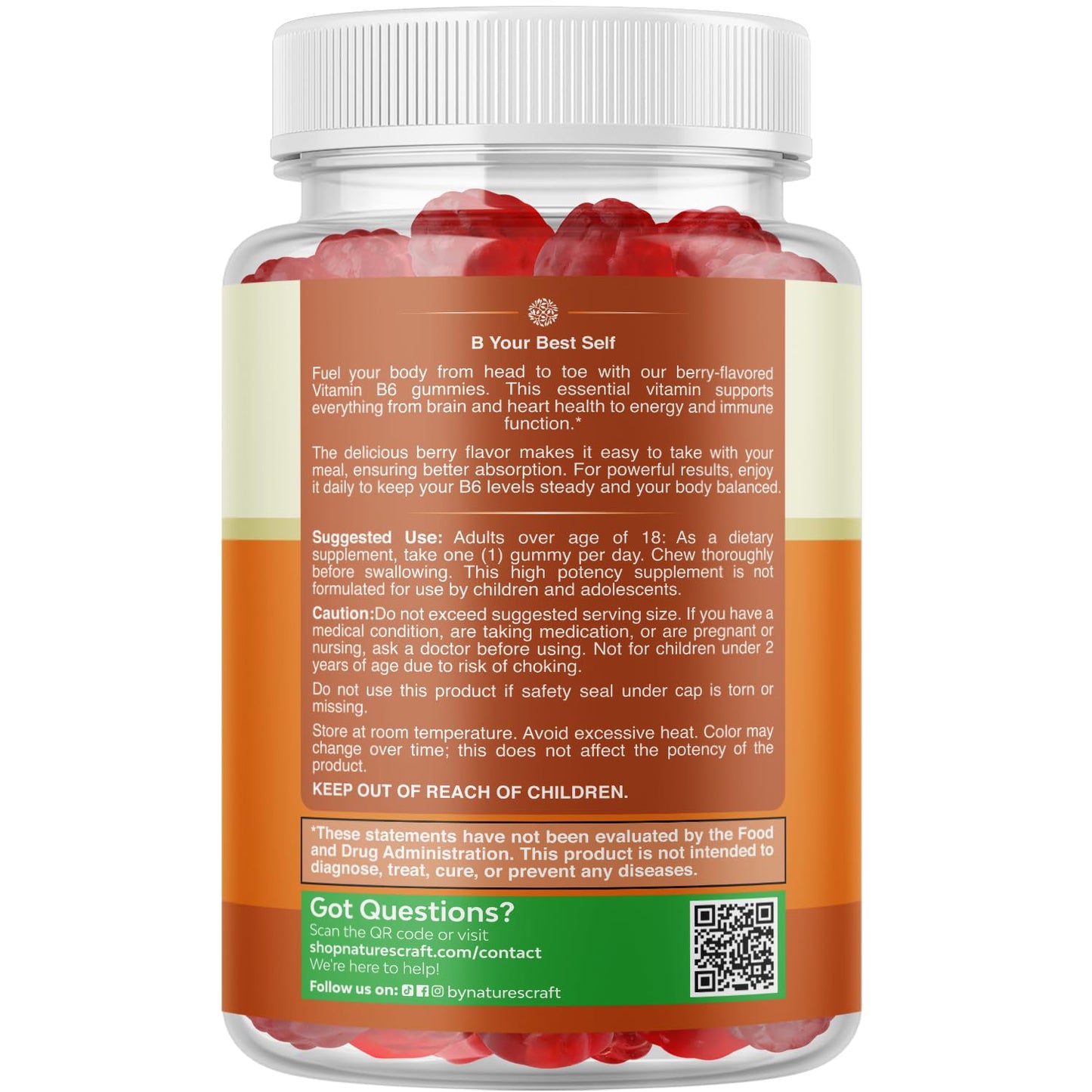 Potent Vitamin B6 Gummies for Adults - Potent Vitamin B Complex Supplements for Men & Women for Nervous System Support Mood & Immune System - Vegan Pyridoxine Chews for Energy & Metabolism - 30 Count Gsupps Australia
