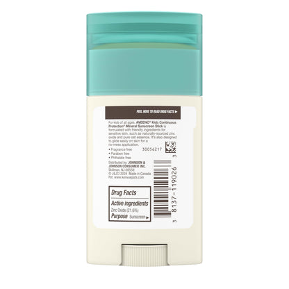 Aveeno Kids Zinc Oxide Sunscreen Stick SPF 50, 1.5 oz Aveeno