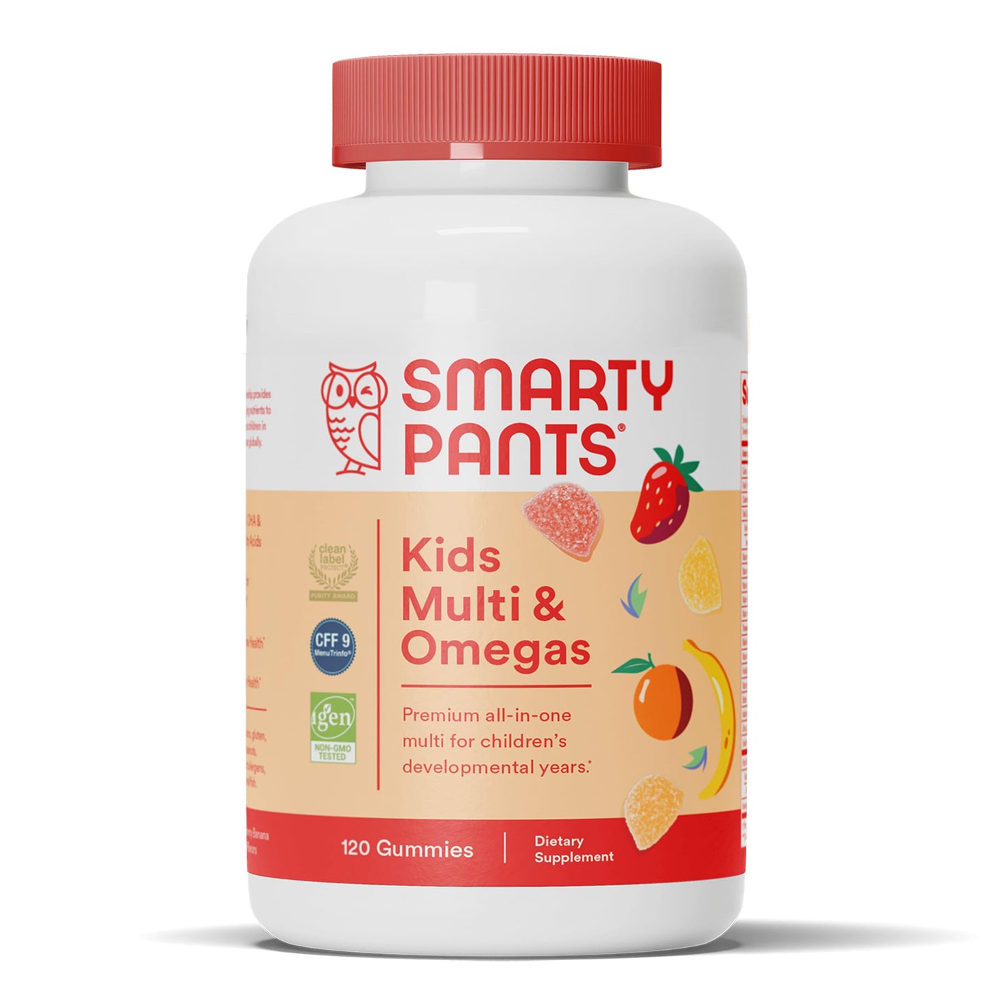 SmartyPants Kids Multivitamin Gummies with Omega 3 DHA/EPA, Vitamins D3, C, B12, B6, A, K, and Zinc, Gluten Free, Clean Label, Three Fruit Flavors, 60 Gummies (30 Day Supply) Gsupps Australia
