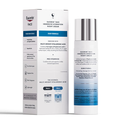 Eucerin Face Immersive Hydration Night Cream, 2.5 OZ Eucerin