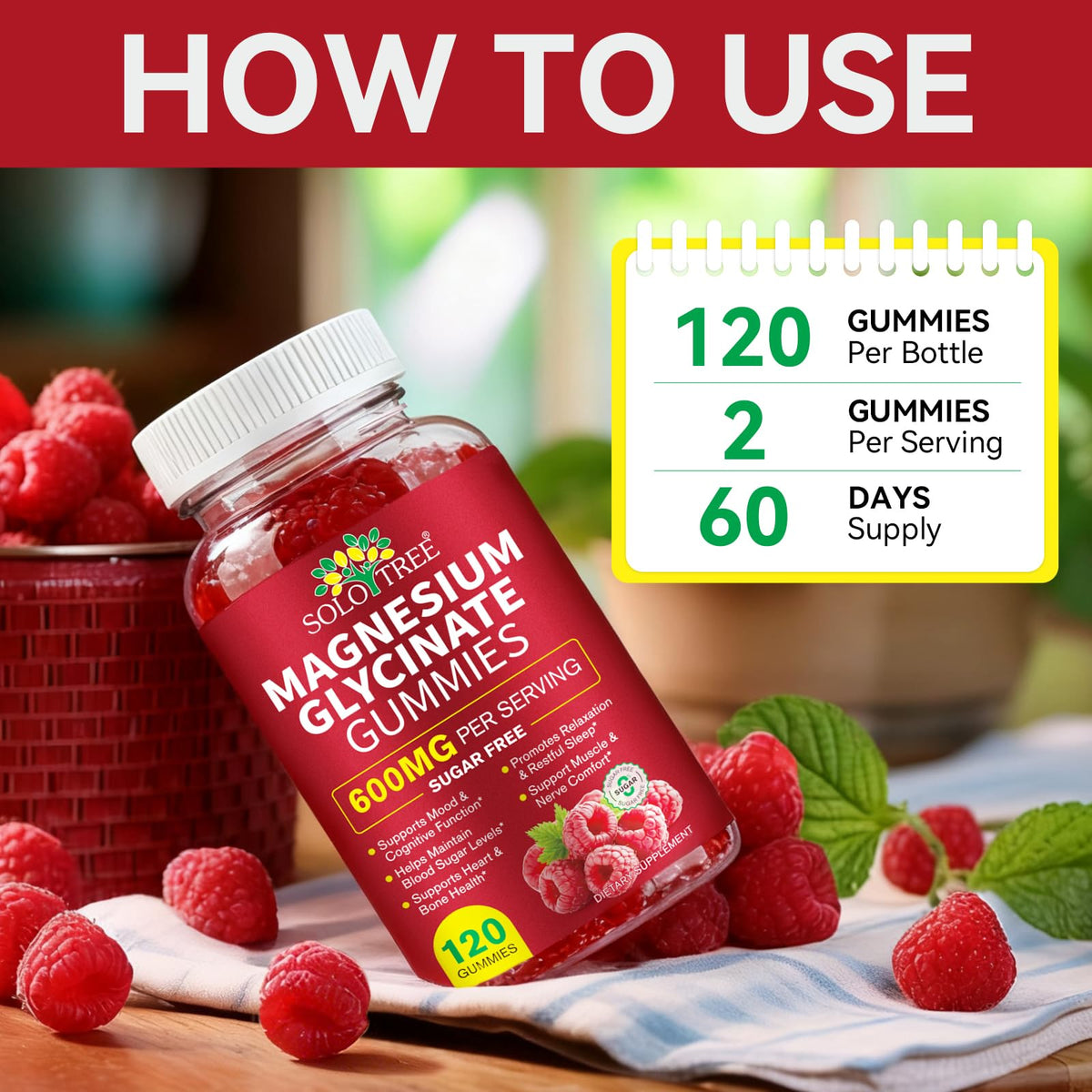 Magnesium Glycinate Gummies 600mg – Sugar-Free High Absorption Magnesium with L-Threonate, Supports Relaxation, Calm & Restful Sleep, Pegciz