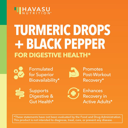 Organic Turmeric Supplement Liquid Drops, Unflavored,1 Fl Oz, 30 Servings | Liquid Turmeric with Black Pepper, USDA Certified, Vegan, Non-GMO 1000mg Curcumin for Movement and Immune Support Gsupps Australia