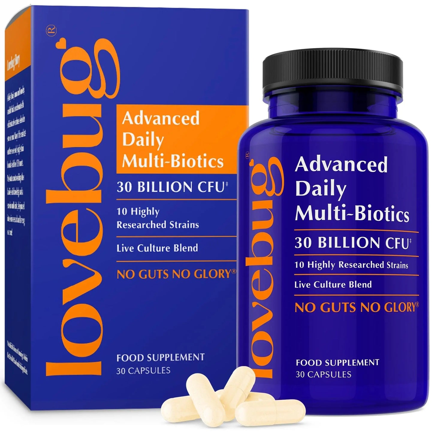 LOVEBUG Award Winning Maximum Strength | Rebuild & Restore Immune and Digestive Microbiome | 10 Clinically Studied Strains for Constipation LOVEBUG