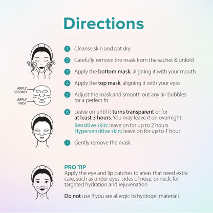 Ebanel Bio Collagen Face Mask, Hydrating Overnight Korean Face Sheet Masks Ebanel