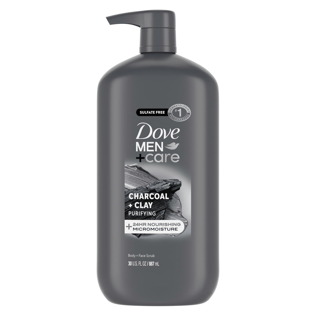 DOVE MEN + CARE Body and Face Scrub, Charcoal Body Wash, 30 oz DOVE MEN + CARE