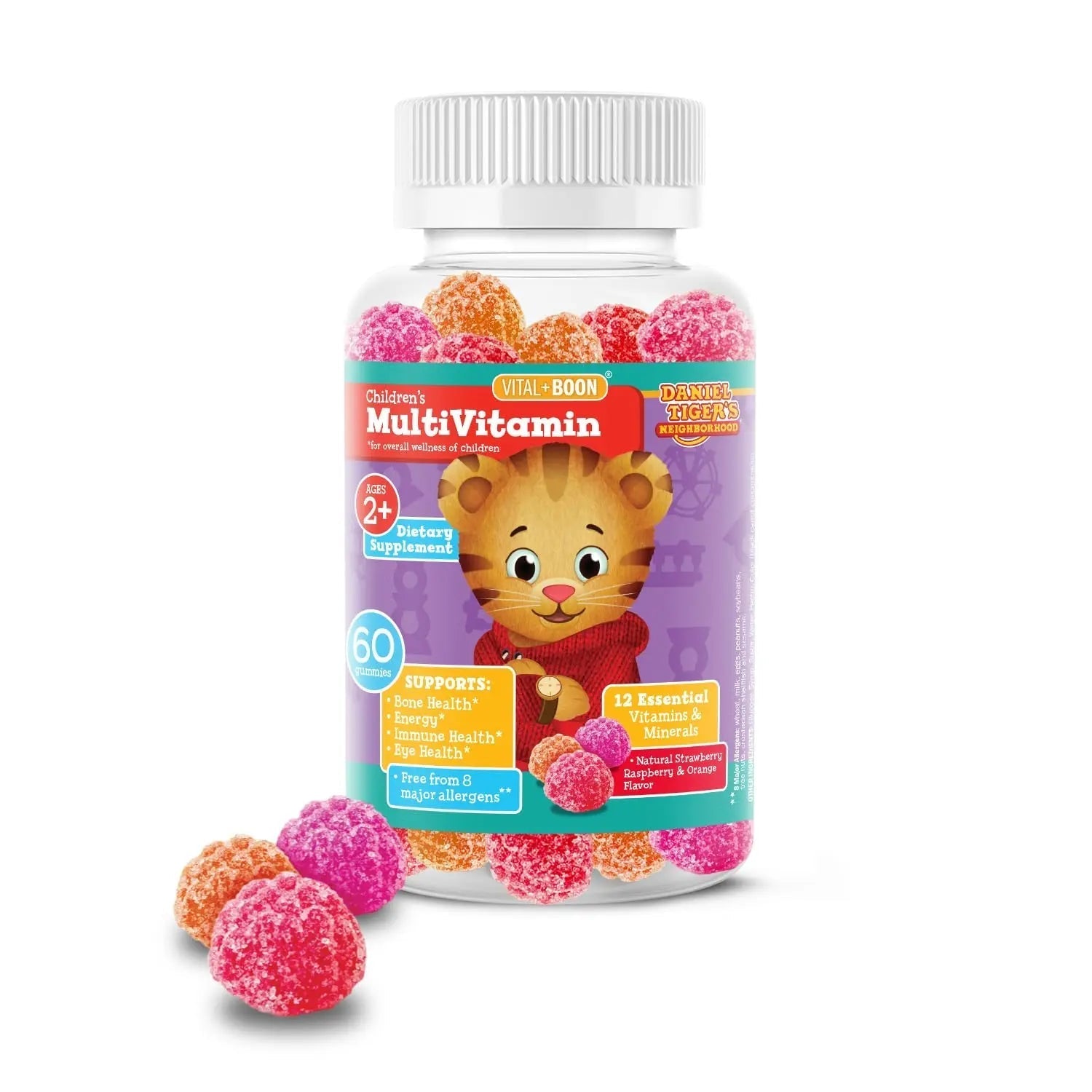 Daniel Tiger - Kids Multivitamin Gummies (60 Gummy Bottle) Toddler 2+ & Kids Vitamins - 12 Essential Vitamins & Minerals to Support Bone Health Avid buy australia supplements