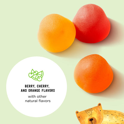 Amazon Brand - Mama Bear Organic Kids Multivitamin Gummies, Berry, Cherry & Orange, 60 Count, 1 Month Supply (Packaging May Vary) Mama Bear