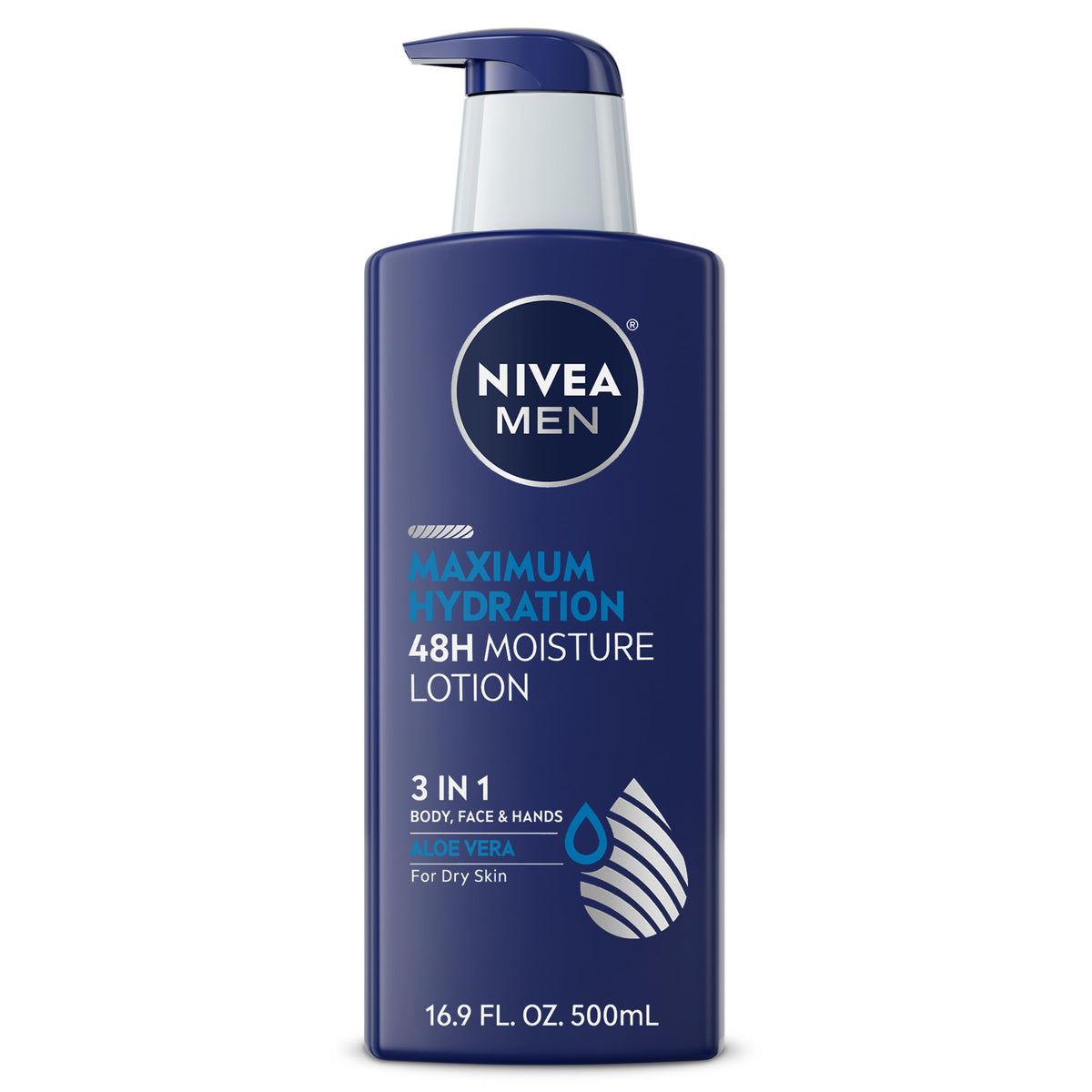 NIVEA MEN Maximum Hydration Lotion, 48-Hour Body Moisturizer, 16.9 FL OZ NIVEA MEN