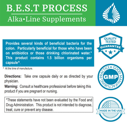 Morter HealthSystem Alkadophilus Best Process Alkaline — No Refrigeration Probiotic & Prebiotic Digestive Supplement — 1.5 Billion CFU of Good Bacteria & Beetroot Morter HealthSystem