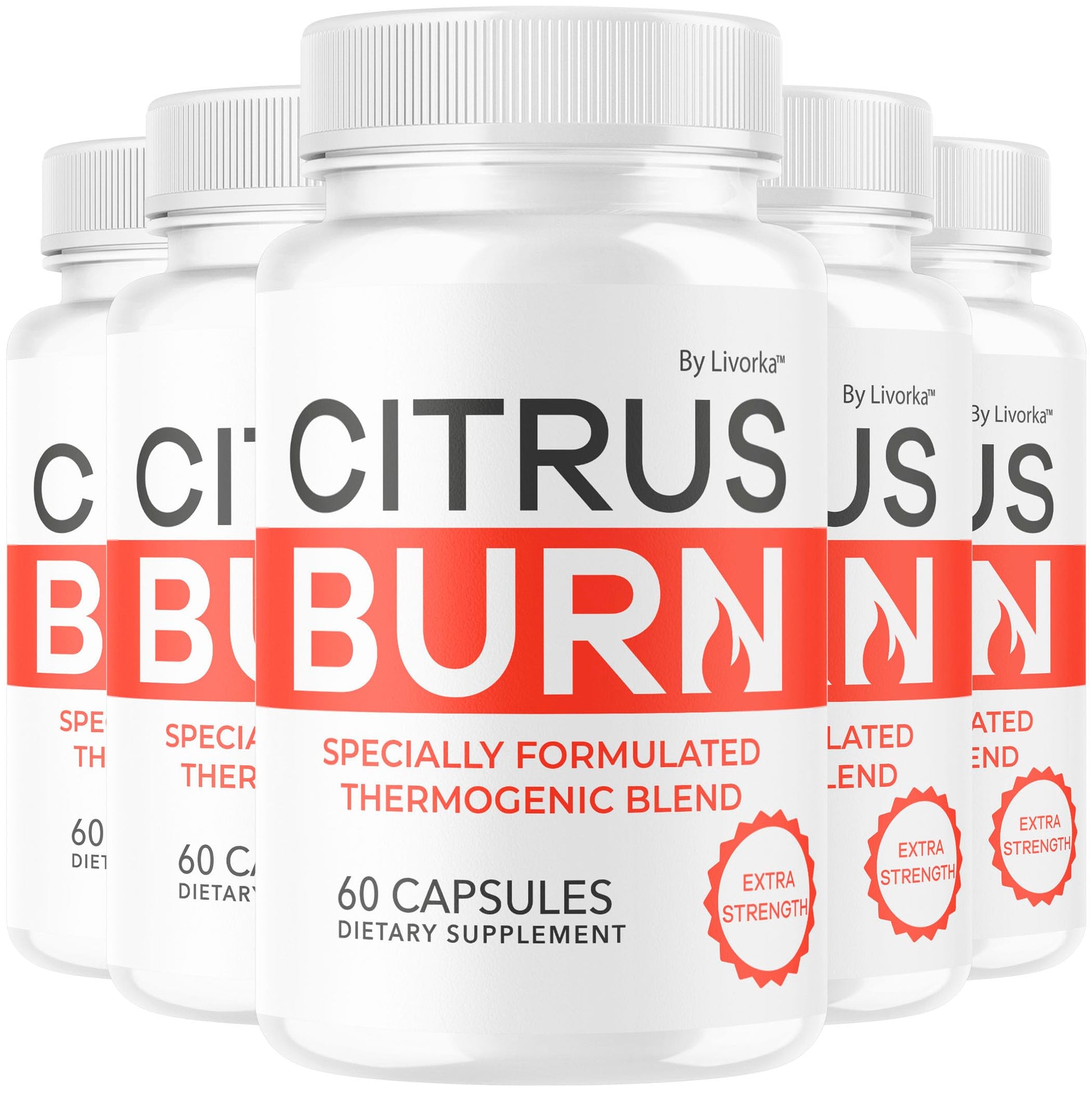 (5 Pack) Citrus Burn Capsules - Official CitrusBurn Pills Supplement Support All Natural Ingredients Advanced Formula Premium Multivitamin for Overall Health & Wellness, 300 Capsules for 5 Months LIVORKA buy australia supplements