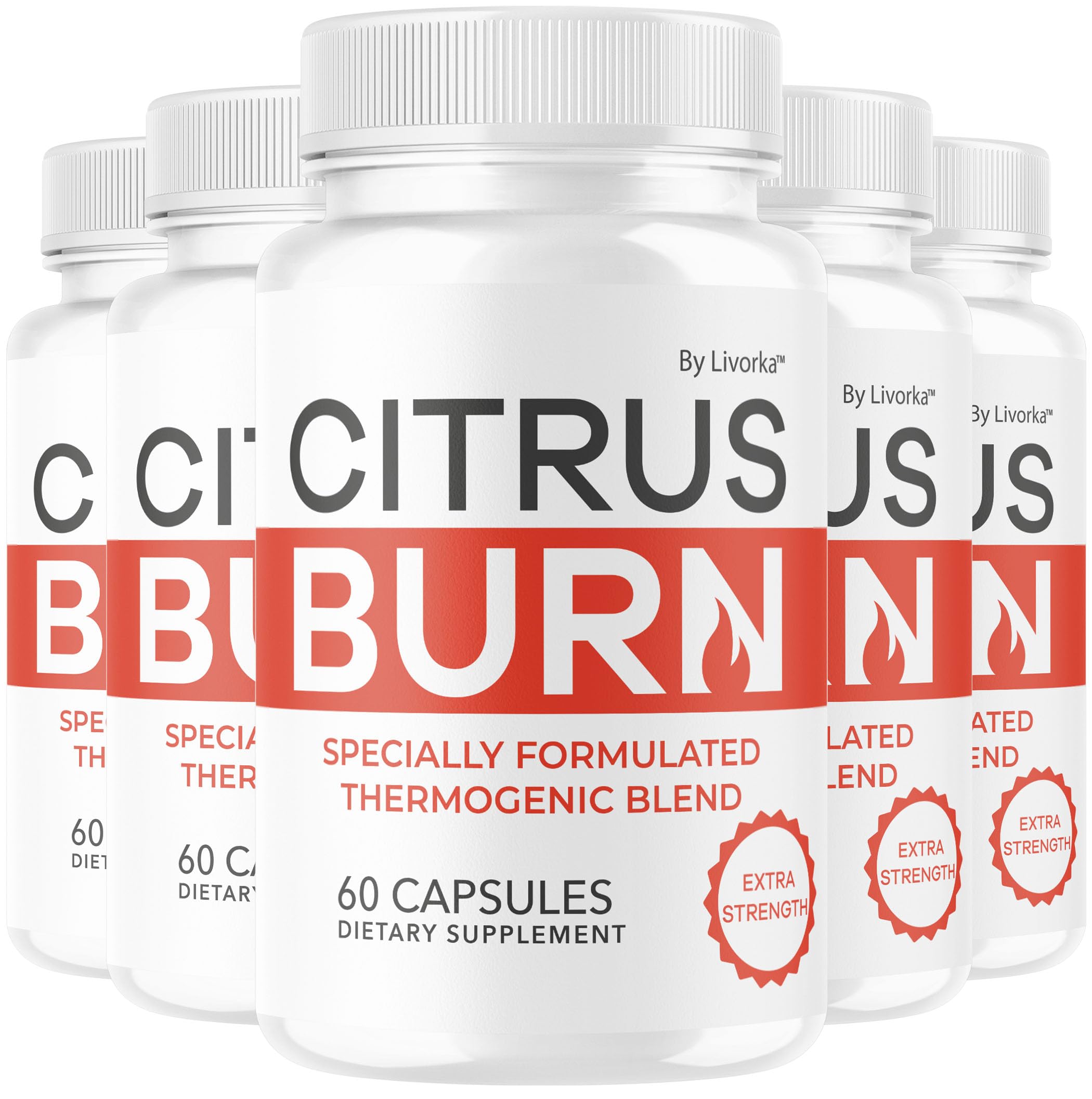(5 Pack) Citrus Burn Capsules - Official CitrusBurn Pills Supplement Support All Natural Ingredients Advanced Formula Premium Multivitamin for Overall Health & Wellness, 300 Capsules for 5 Months LIVORKA buy australia supplements