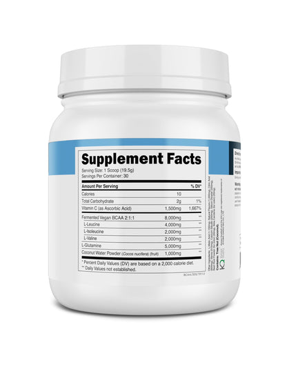 Transparent Labs BCAA Glutamine - 8000 mg of BCAA Powder Per Serving with L Glutamine for Post Workout Recovery, Muscle Growth, & Increased Endurance - 30 Servings, Strawberry Lemonade