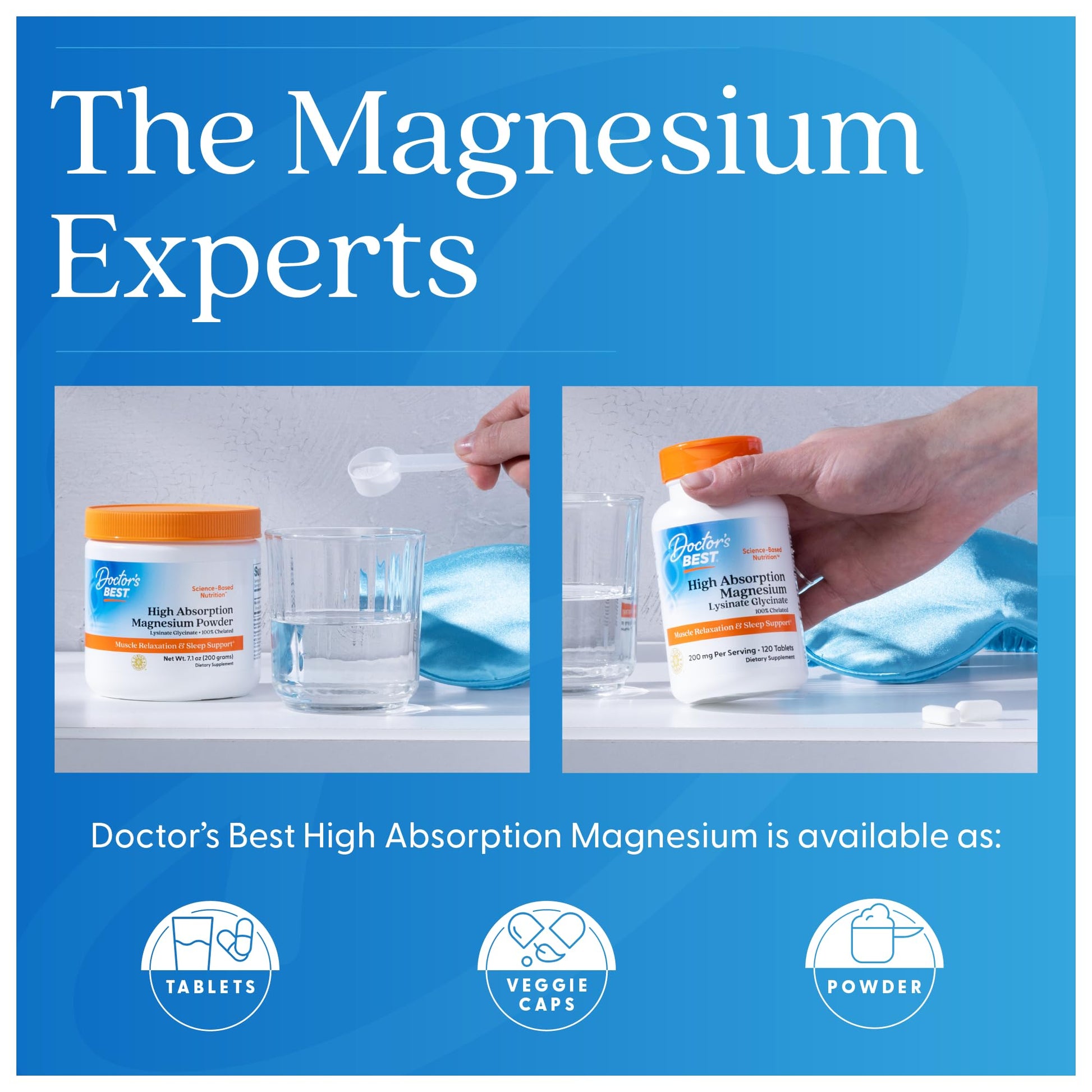 Doctor's Best High Absorption Magnesium Glycinate Lysinate Supplement for Sleep Support - Chelated Magnesium Tablets for Women & Men, 200mg per Serving, Supports Calm & Relaxation, Vegan - 240 Count Doctor's BEST buy australia supplements