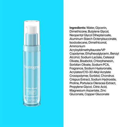 Neutrogena Hydro Boost Hydrating Serum with Hyaluronic Acid, 1 fl. oz Neutrogena