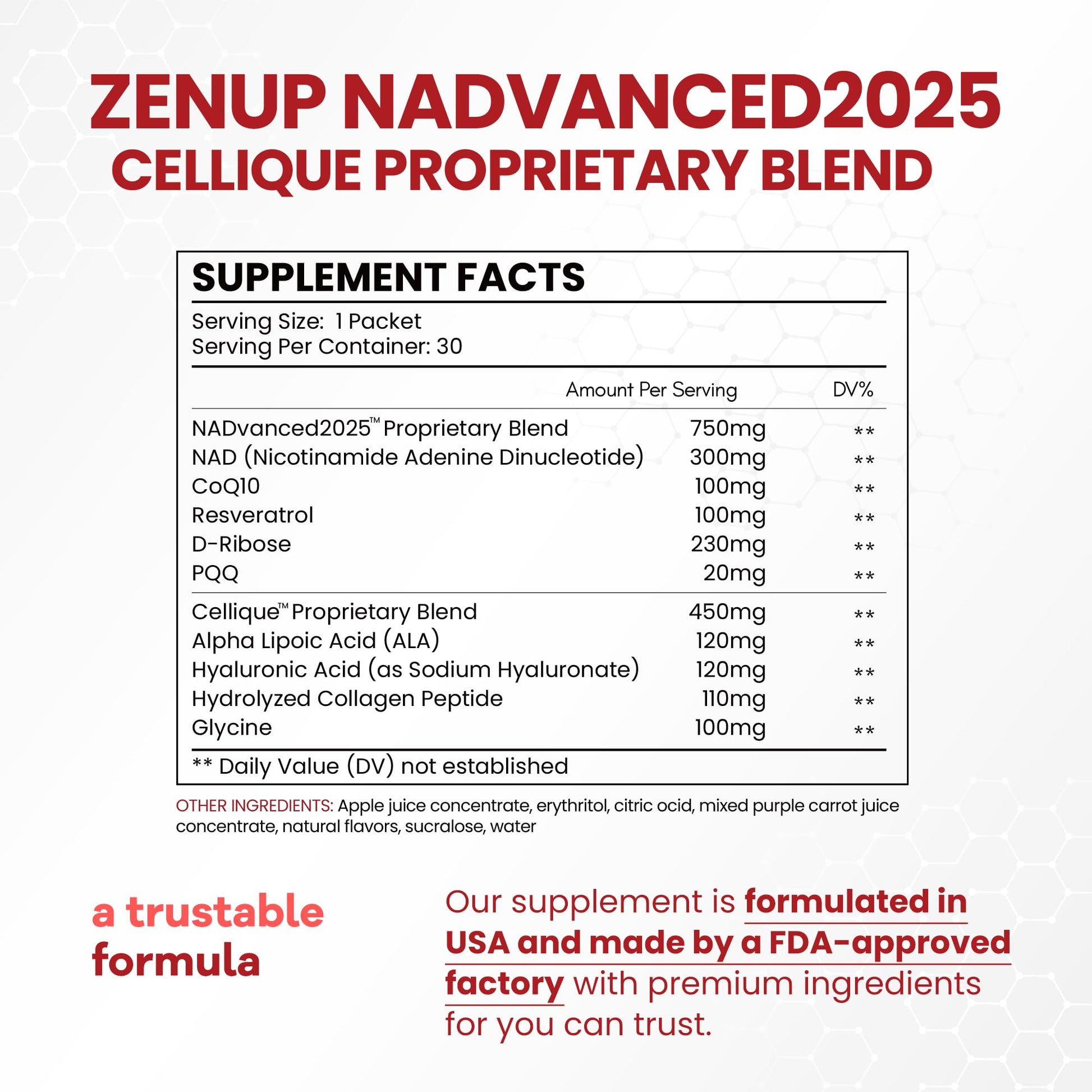 ZenUP Liquid NAD, Extra Strength 1,200mg NAD+ Supplement with CoQ10, Resveratrol, D-Ribose & PQQ for Men & Women, Natural NAD+ Stick for Anti-Aging, Energy, Focus - 30 Packets ZenUP buy australia supplements