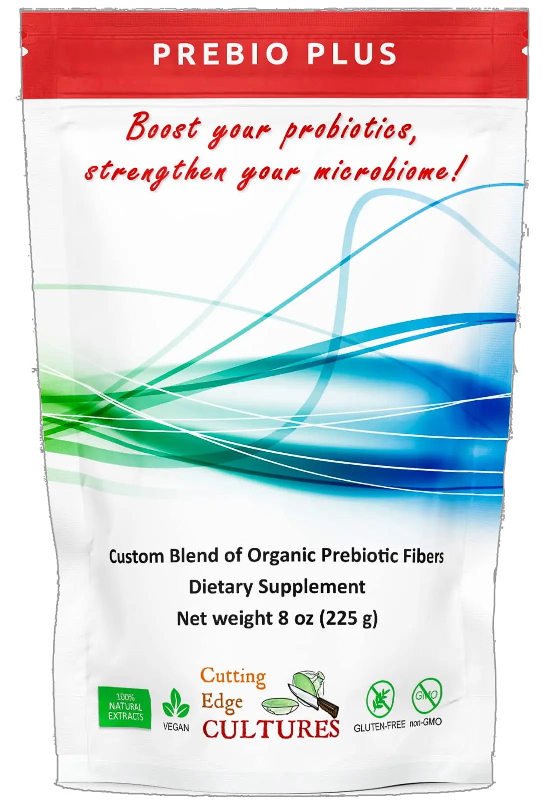 Cutting Edge Cultures Prebio Plus Prebiotic Fiber Powder Best Custom Blend of Organic Prebiotic Fibers Dietary Supplement 8 oz Cutting Edge Cultures