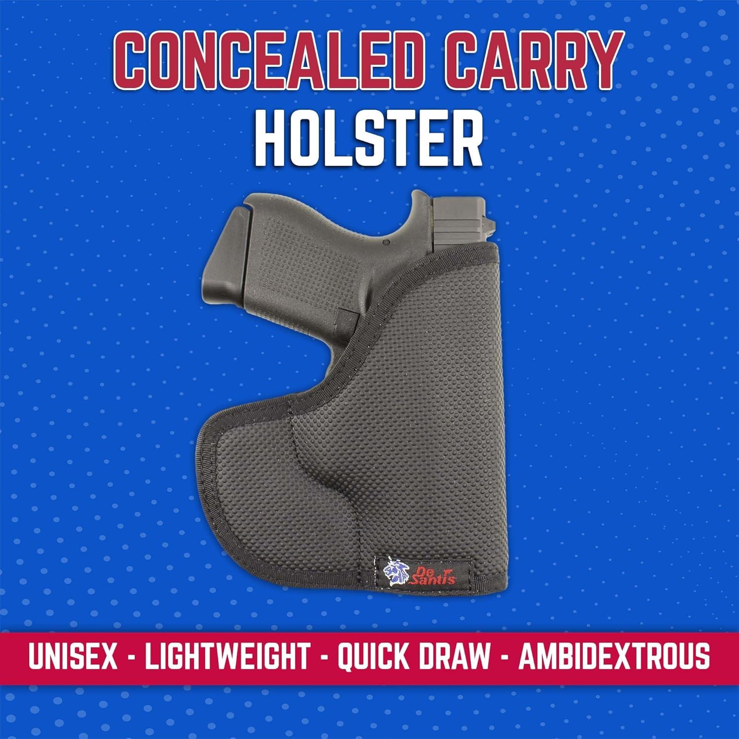 DeSantis Nemesis - Gun Pocket Holsters for Concealed Carry, Concealed Pocket Holster for Pistols, Revolvers, Soft, Designed for Comfort & Discreet Carry, Ambidextrous Gsupps Australia