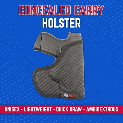 DeSantis Nemesis - Gun Pocket Holsters for Concealed Carry, Concealed Pocket Holster for Pistols, Revolvers, Soft, Designed for Comfort & Discreet Carry, Ambidextrous Gsupps Australia