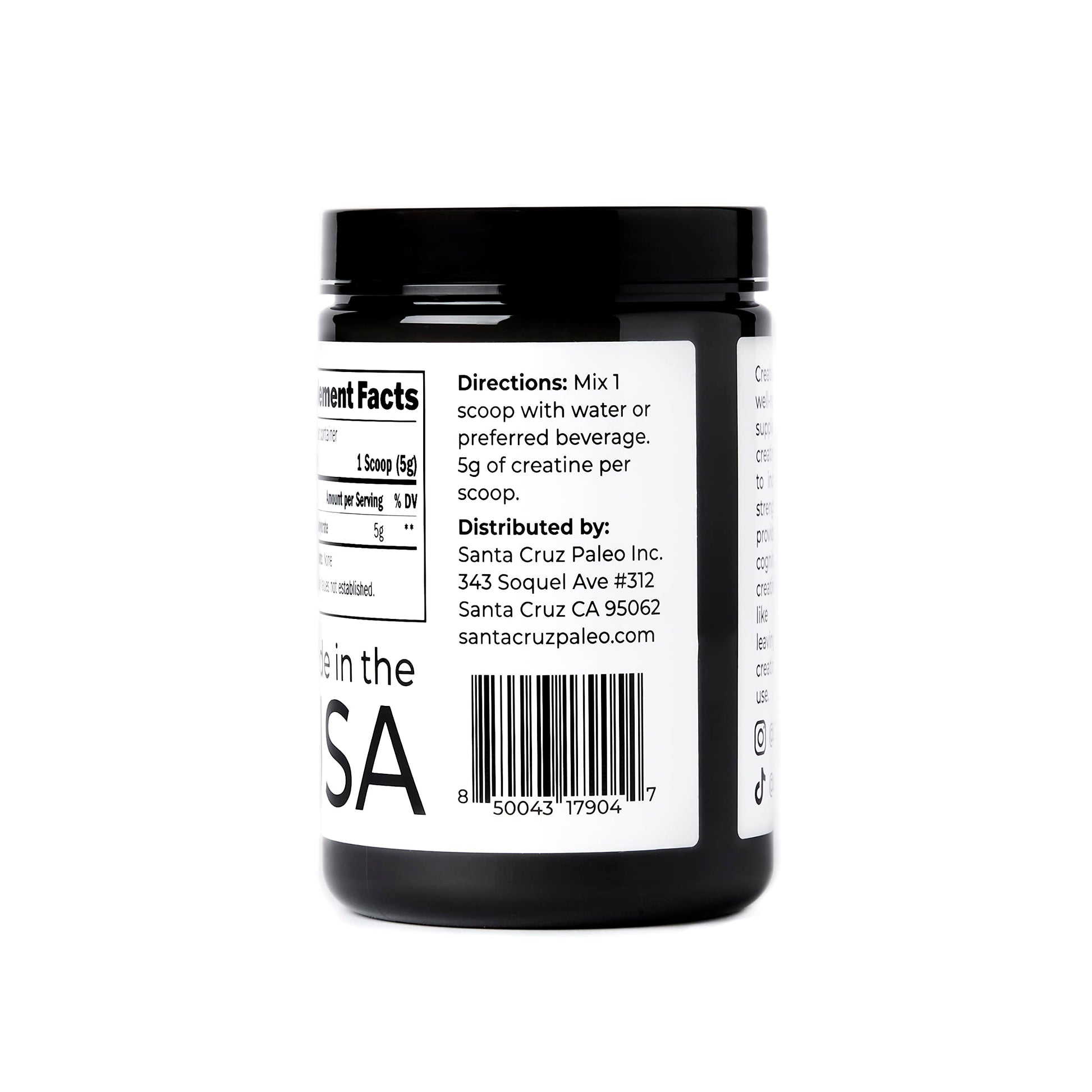 Santa Cruz Paleo, Creatine Monohydrate Powder Micronized, Unflavored Pre Workout and Muscle Support Supplement, Gluten Free Keto, Mix with Water or Shakes Santa Cruz Paleo buy australia supplements