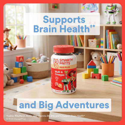 SmartyPants Kids Multivitamin Gummies with Omega 3 DHA/EPA, Vitamins D3, C, B12, B6, A, K, and Zinc, Gluten Free, Clean Label, Three Fruit Flavors, 60 Gummies (30 Day Supply) Gsupps Australia