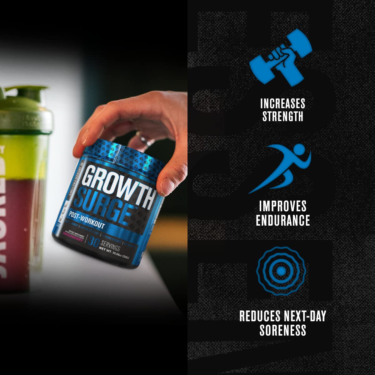 Jacked Factory N.O. XT Nitric Oxide Supplement, Growth Surge Post Workout Muscle Builder, Build XT Muscle Builder