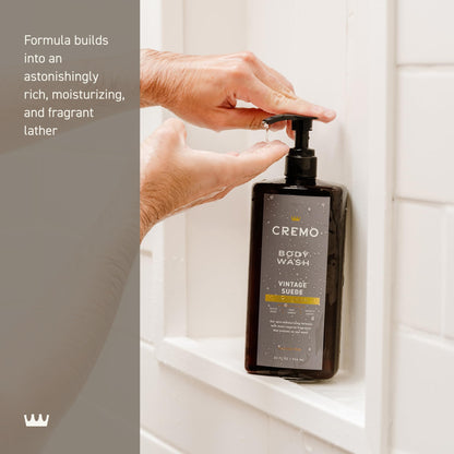 Cremo Body Wash for Men, Vintage Suede, 32 Fl Oz Cremo