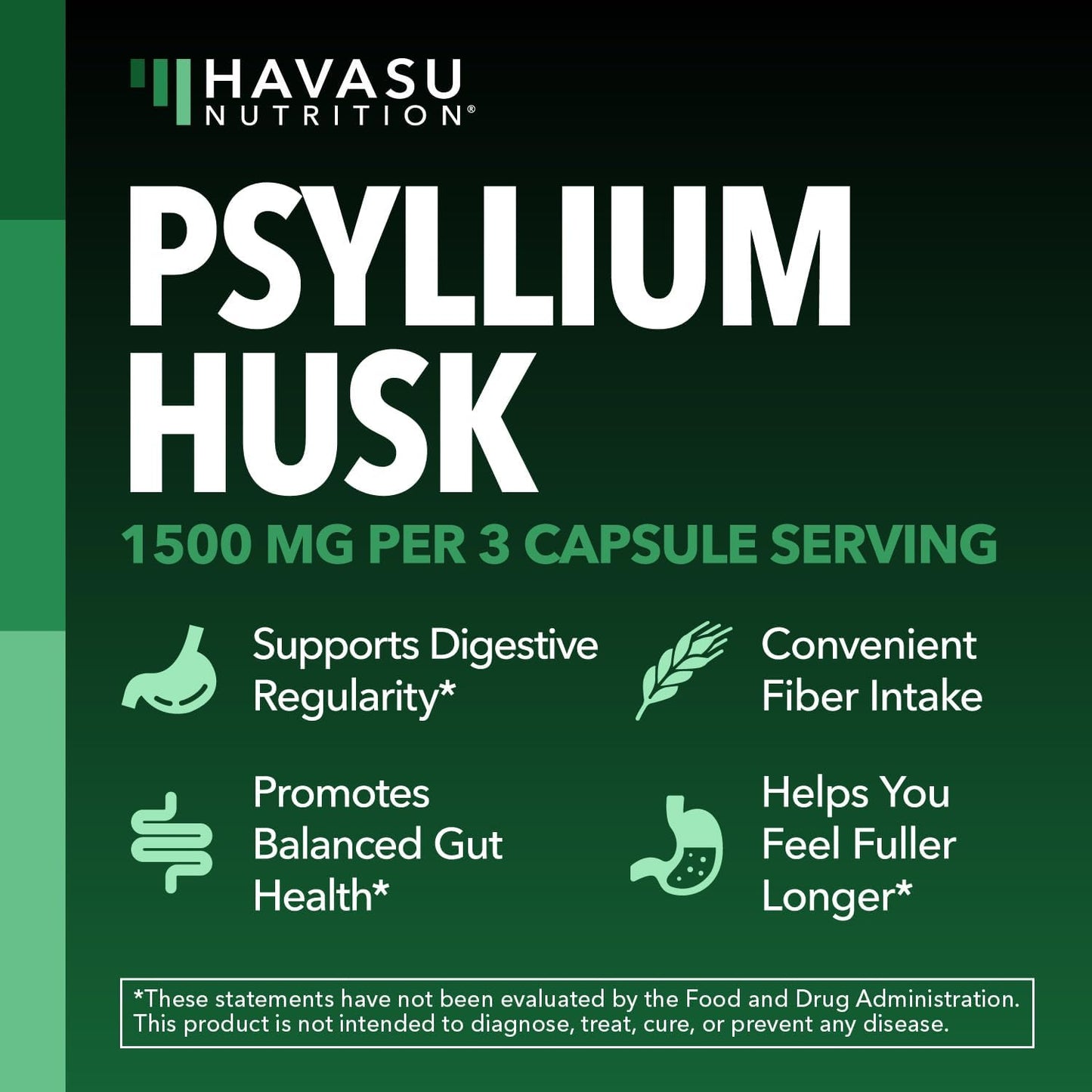 Vegan Psyllium Husk Fiber Capsules, GLP-1 Nutritional Support, 270 Pills | Psyllium Fiber Supplement Capsules for Digestive Health Regularity, Non-GMO Gluten Free & 3rd Party Tested, 90 Servings Gsupps Australia