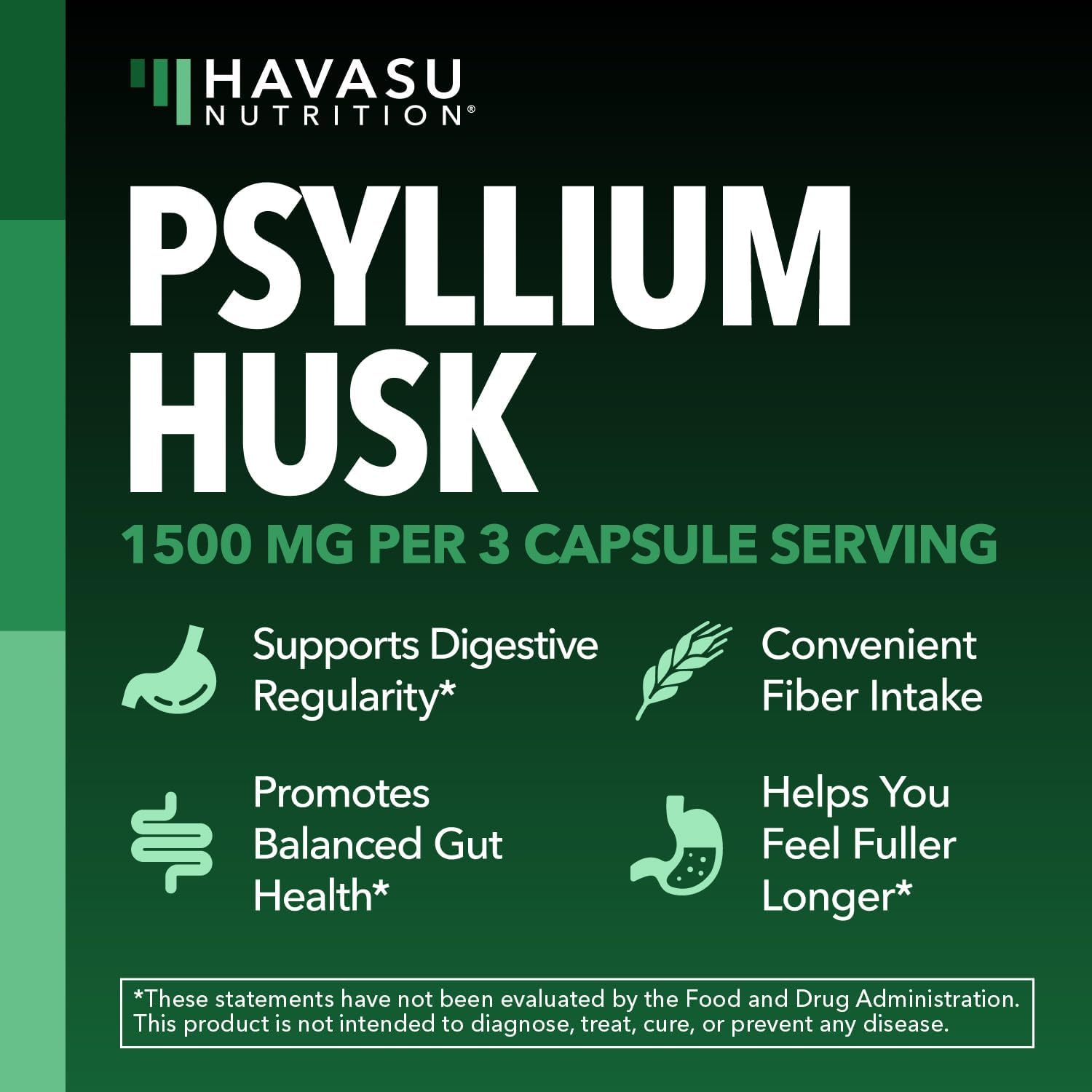 Vegan Psyllium Husk Fiber Capsules, GLP-1 Nutritional Support, 270 Pills | Psyllium Fiber Supplement Capsules for Digestive Health Regularity, Non-GMO Gluten Free & 3rd Party Tested, 90 Servings Gsupps Australia