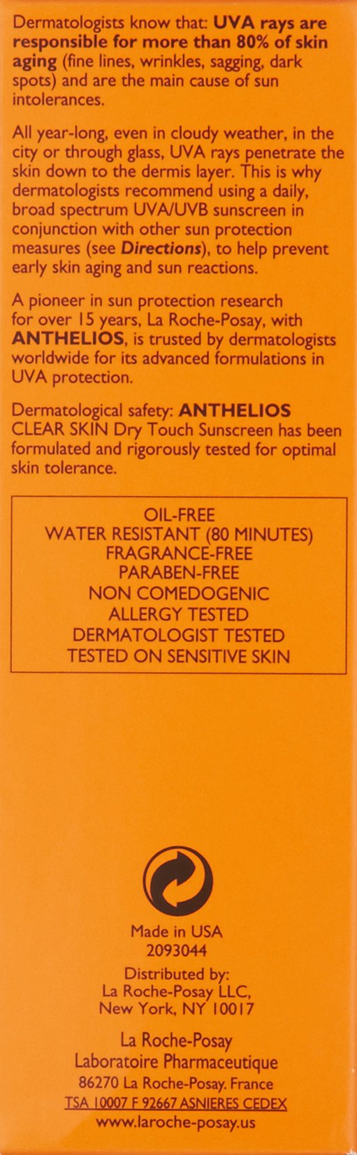 La Roche-Posay Anthelios Clear Skin Oil Free Face Sunscreen, SPF 60 1.7oz La Roche-Posay
