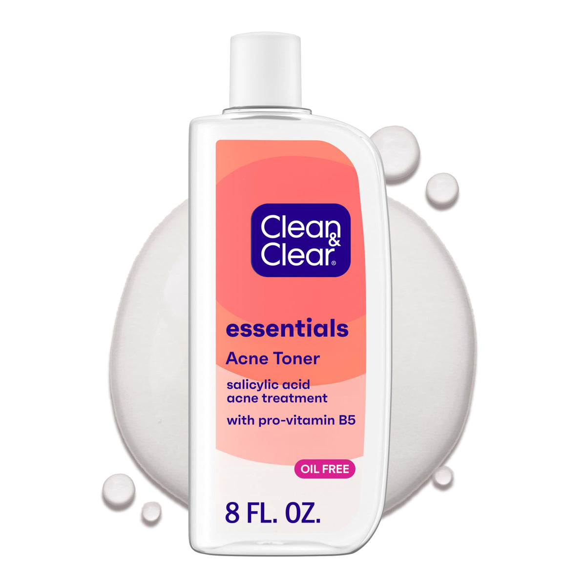 Clean & Clear Essentials Oil-Free Acne Toner, 2% Salicylic Acid, 8 fl oz Clean & Clear