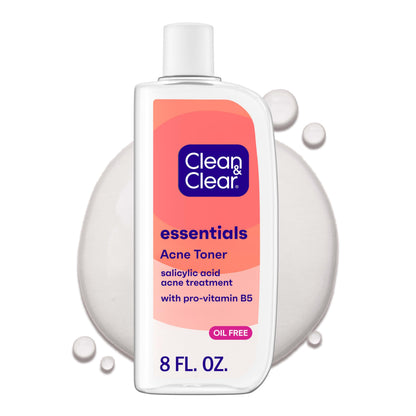 Clean & Clear Essentials Oil-Free Acne Toner, 2% Salicylic Acid, 8 fl oz Clean & Clear