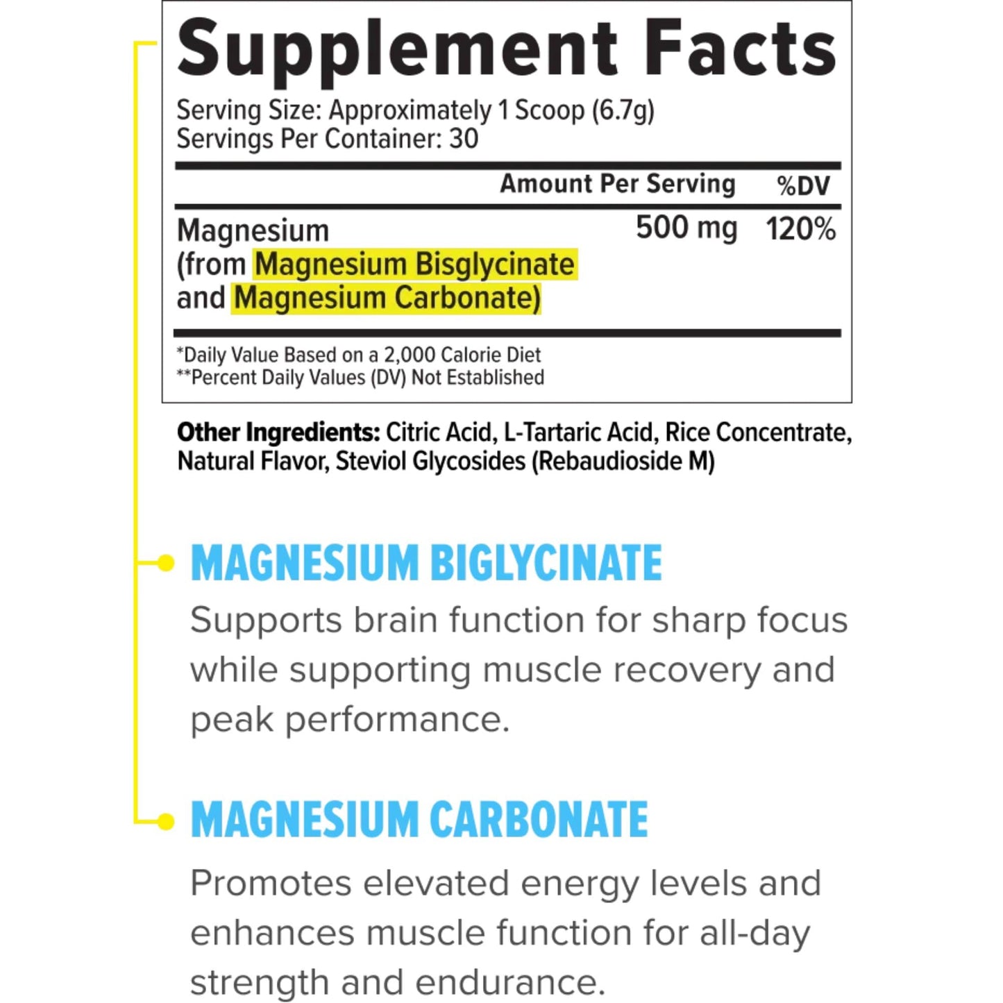 InnoSupps Magnesium Powder - Dual-Action Mineral Mix with Magnesium Bisglycinate & Carbonate - Promotes Stress Relief, Hydration, and Recovery (Lemonade, 30 Servings)