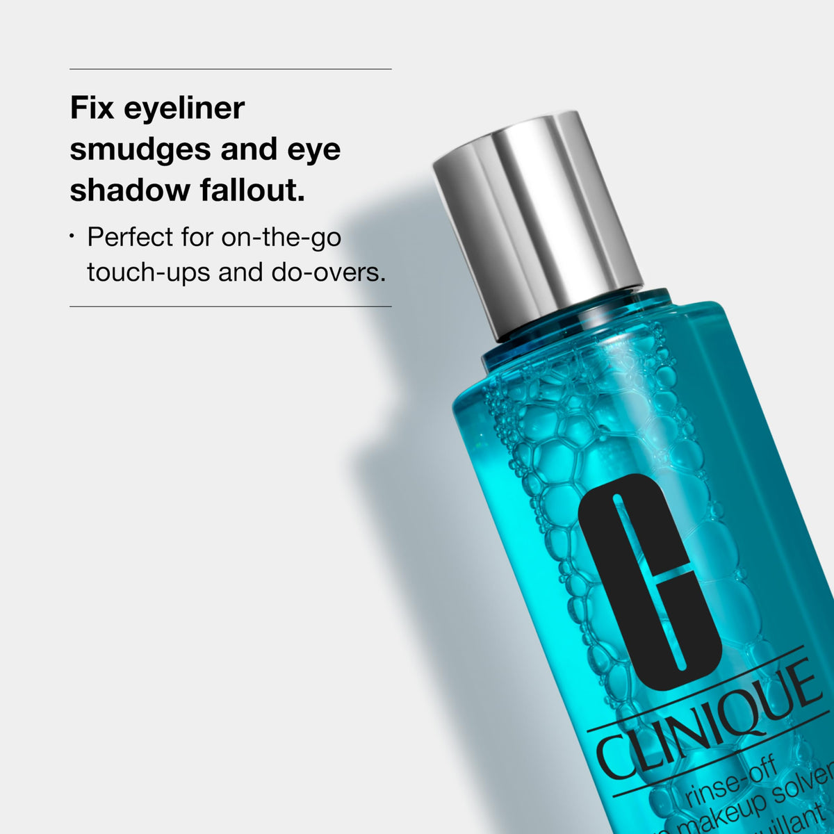 Clinique Rinse-Off Oil Free Eye Makeup Remover Solvent | Safe For Sensitive Skin, 4.2 Fl Oz Clinique
