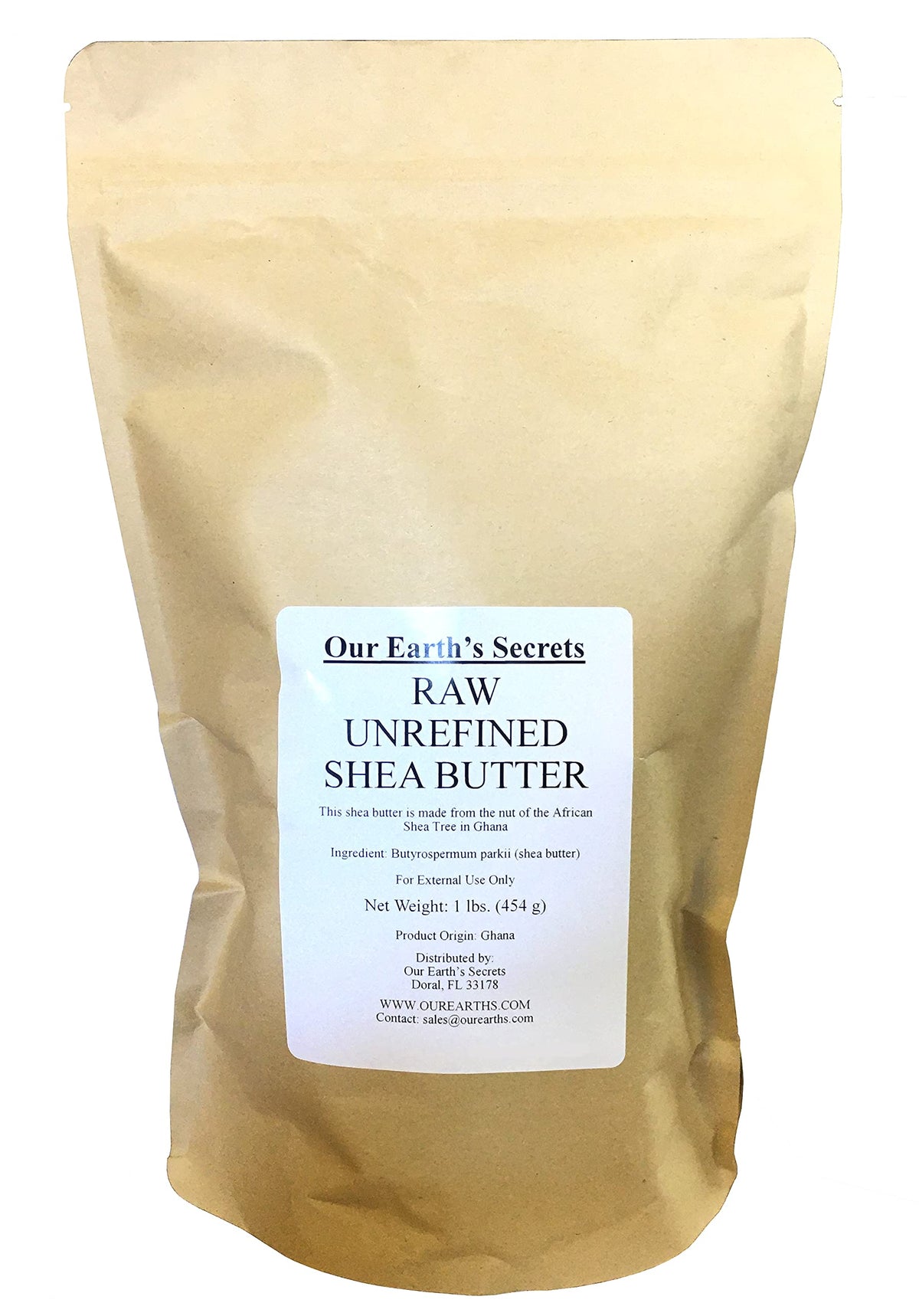 Our Earth's Secrets Ivory Raw Unrefined Shea Butter Top Grade, 1 Pound Our Earth's Secrets