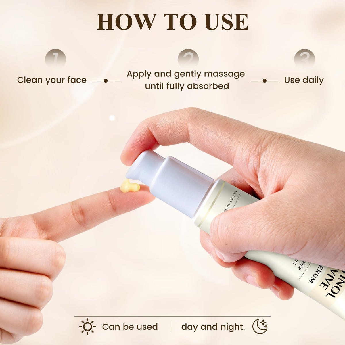 USMOTAR Retinol & Caffeine Eye Serum - Dark Circles Relief & Depuffing Treatment, Hyaluronic Acid + Collagen, Gentle Under Eye Cream for Sensitive Skin, Hydrates & Smooths Fine Lines 40ml, 1.35 fl.oz USMOTAR