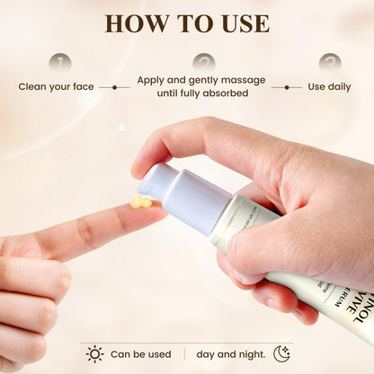 USMOTAR Retinol & Caffeine Eye Serum - Dark Circles Relief & Depuffing Treatment, Hyaluronic Acid + Collagen, Gentle Under Eye Cream for Sensitive Skin, Hydrates & Smooths Fine Lines 40ml, 1.35 fl.oz USMOTAR
