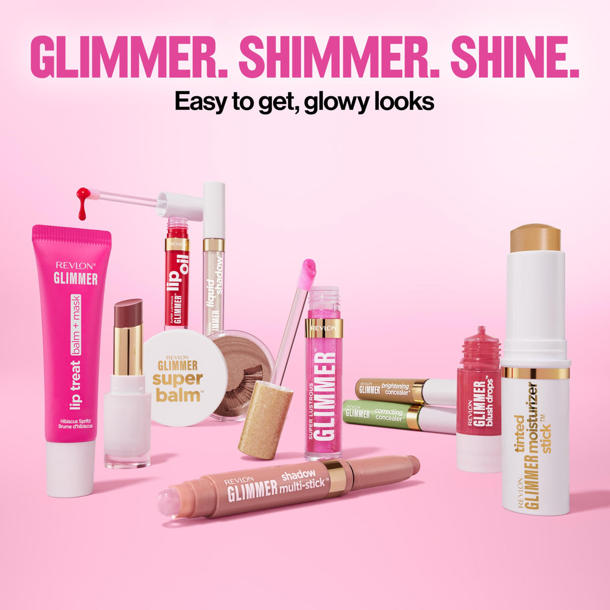 Revlon Glimmer Super Balm, Multi-Use Makeup, 002 Cocktail Hour, 0.06 oz REVLON