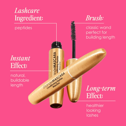 Grande Cosmetics GrandeMASCARA Conditioning Peptide Mascara, Black, 0.2 oz Grande Cosmetics