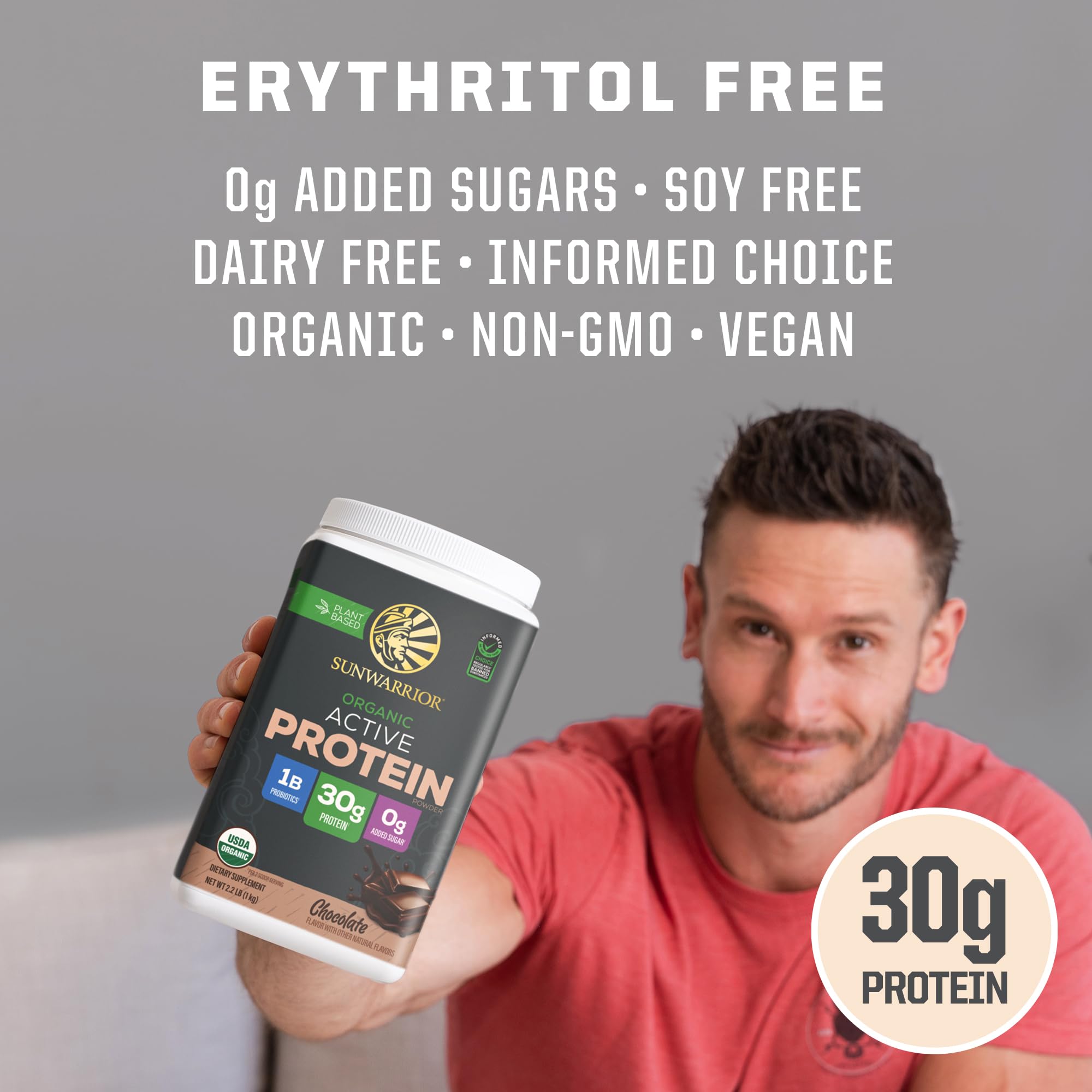 Sunwarrior Organic Plant Based Protein Powder | Vegan Organic Protein Powder with BCAA Amino Acids Plus Recovery Minerals & Botanicals | Non-GMO Soy Dairy & Gluten Free Sunwarrior buy australia supplements