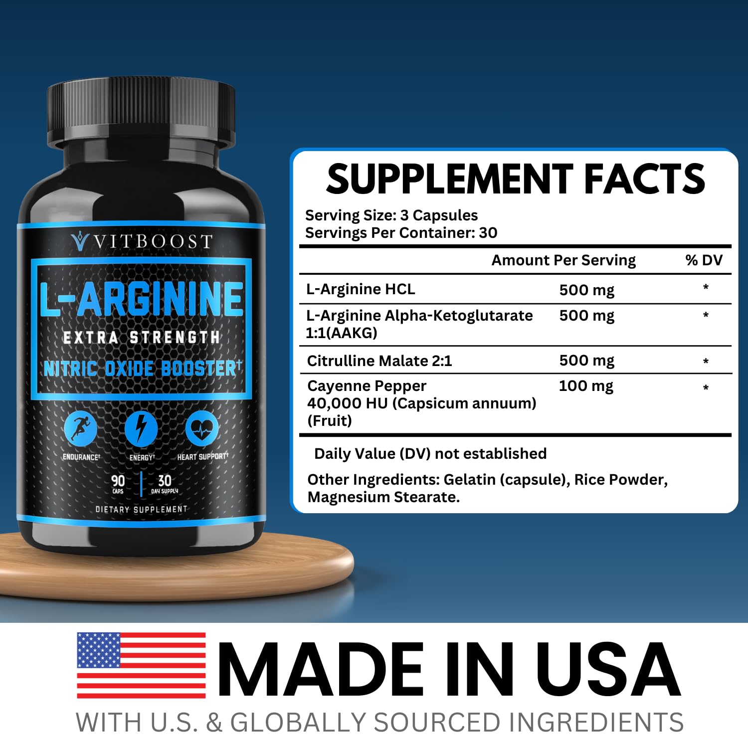 L Arginine Capsules with L-Citrulline 1500mg - Nitric Oxide Booster for Stamina, Muscle, Energy & Vascularity - L-Arginine and Essential Amino Supplement for Extra Strength VITBOOST buy australia supplements