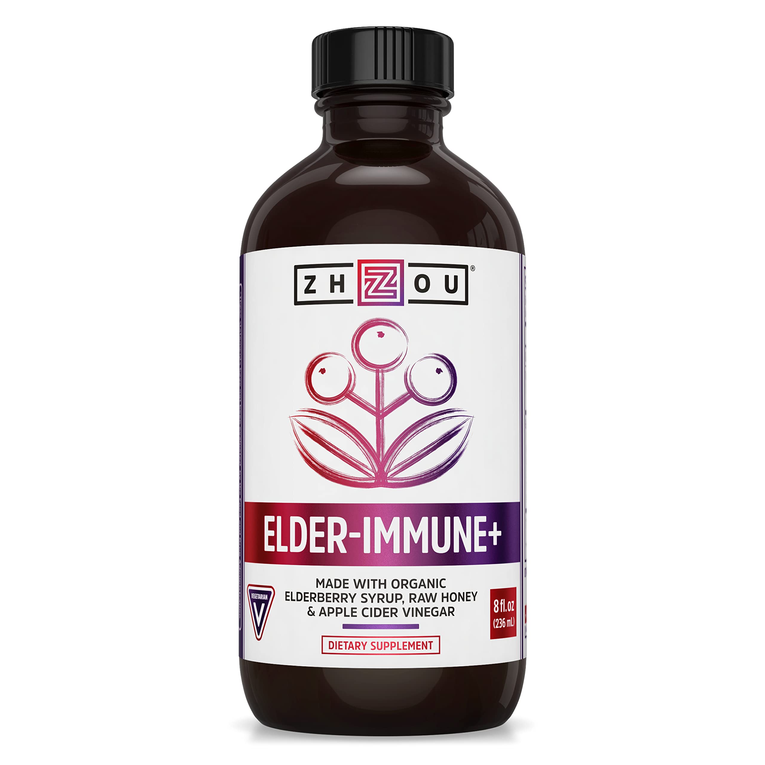 Zhou Nutrition Elderberry Syrup, Immune System Booster with Organic Elderberry Syrup Zhou Nutrition buy australia supplements