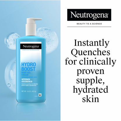 Neutrogena Hydro Boost Body Lotion Gel Cream Fragrance-Free 16 fl. oz Neutrogena