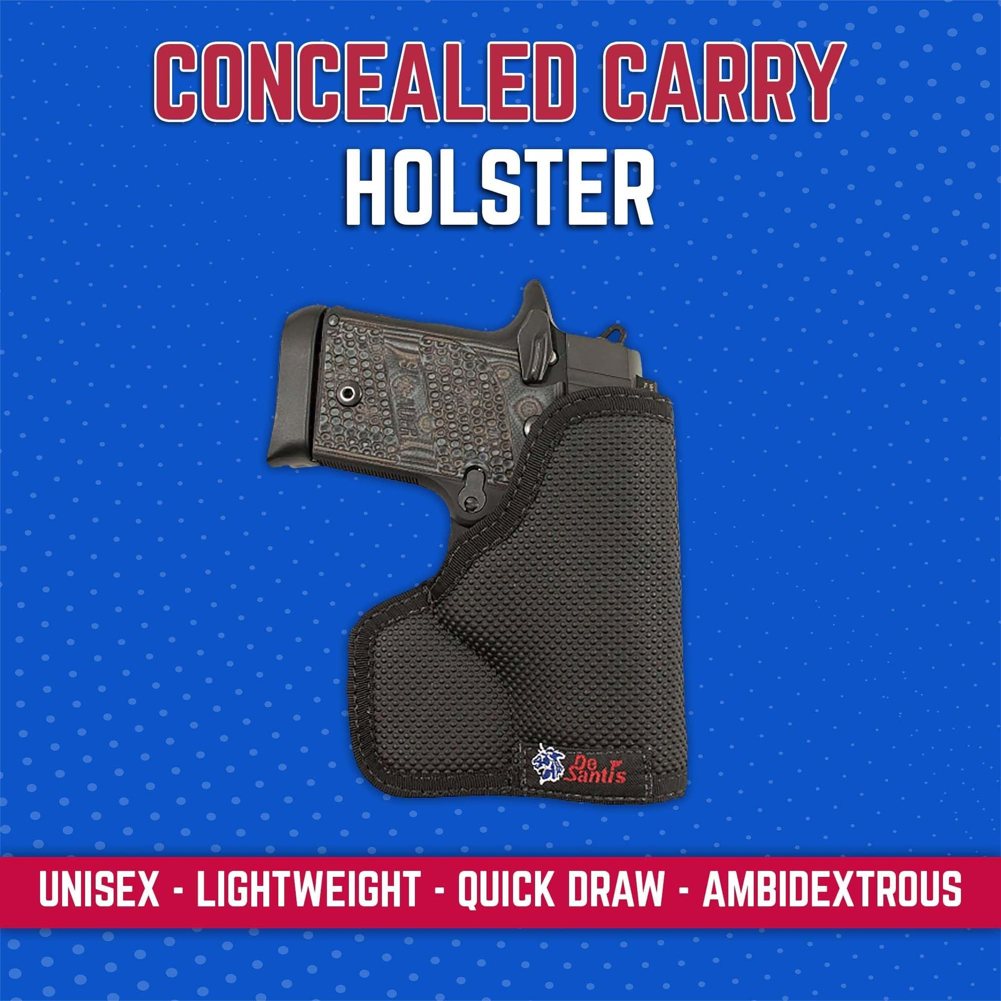 DeSantis Nemesis - Gun Pocket Holsters for Concealed Carry, Concealed Pocket Holster for Pistols, Revolvers, Soft, Designed for Comfort & Discreet Carry, Ambidextrous Gsupps Australia
