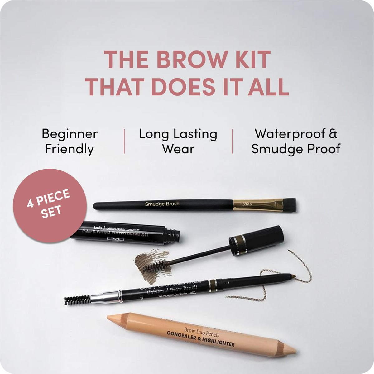 Billion Dollar Brows Best Sellers Kit 4 Piece Eyebrow Makeup Starter Set billion dollar brows