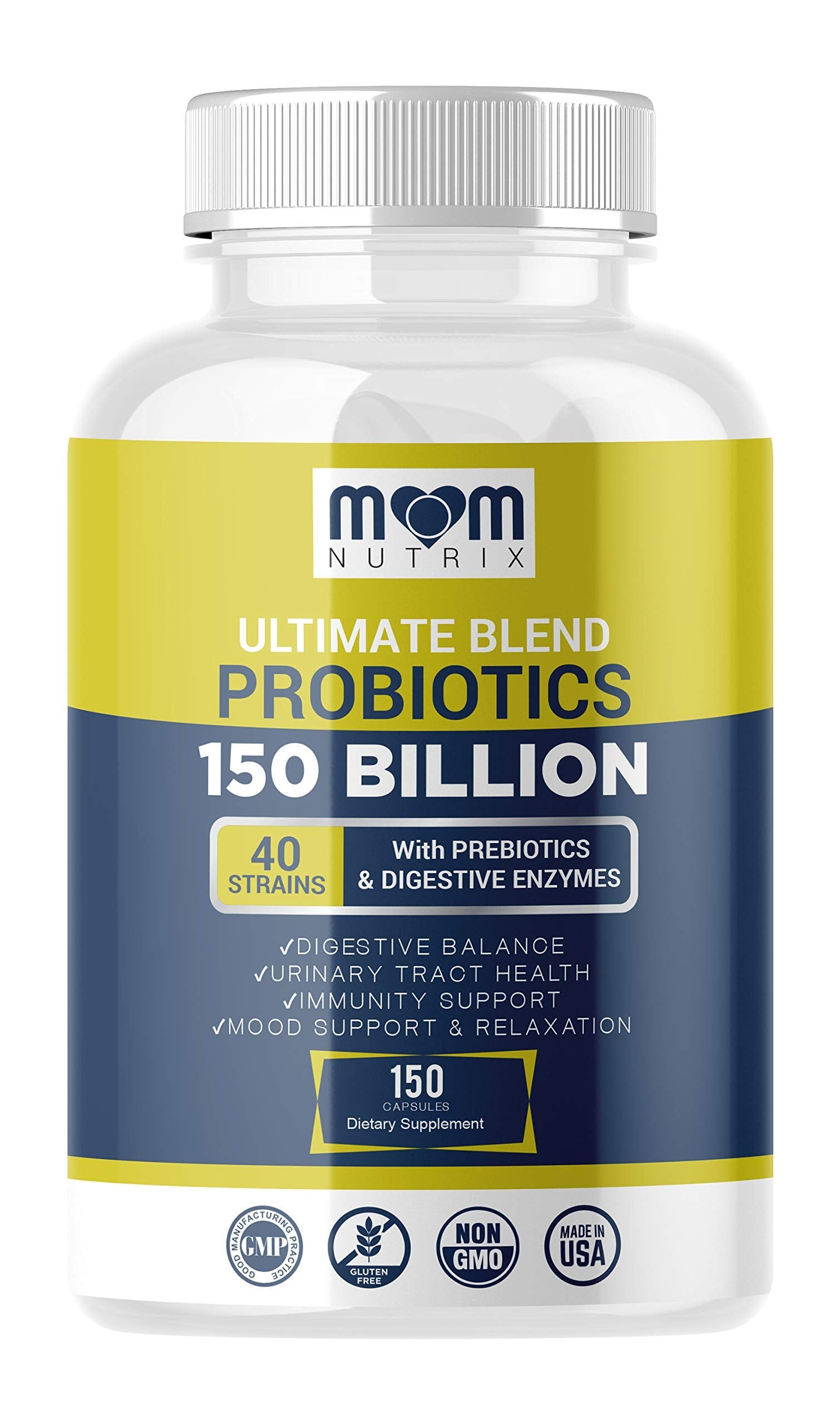 Probiotics 150 Billion CFU - 40 Strain Probiotics for Women, Men and Adults - Shelf Stable Probiotic with Organic Prebiotic - Acidophilus Probiotic dailyvitalstore