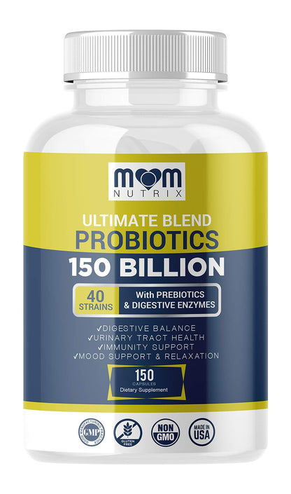 Probiotics 150 Billion CFU - 40 Strain Probiotics for Women, Men and Adults - Shelf Stable Probiotic with Organic Prebiotic - Acidophilus Probiotic dailyvitalstore