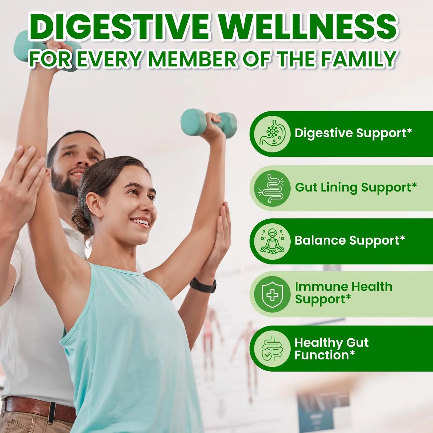 SEPT YAN Gut Health Supplement with Prebiotics, Postbiotics & Probiotics for Digestive Health for Women & Men, 80 Billion CFU Probiotics for Gut and Digestion SEPT YAN
