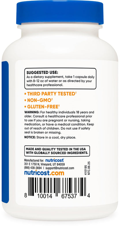 Nutricost Milk Thistle Extract 240 Capsules for 240 Servings Per Bottle - Vegan, GMO Free and Gluten Free Nutricost